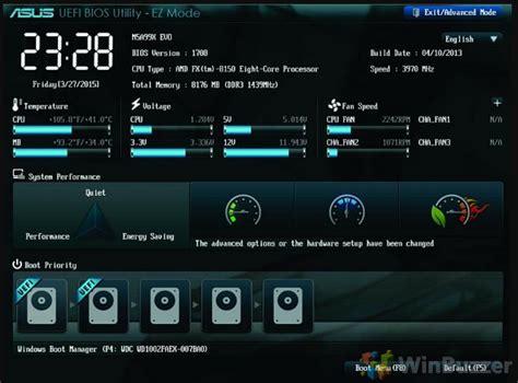 Enter the UEFI BIOS menu .